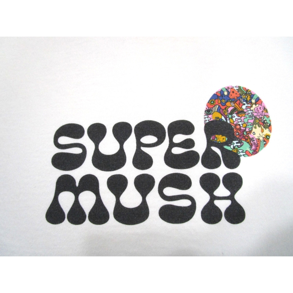 Super Mush Venice CA Psychedelic White T-Shirt Men Sz M - Picture 6 of 10